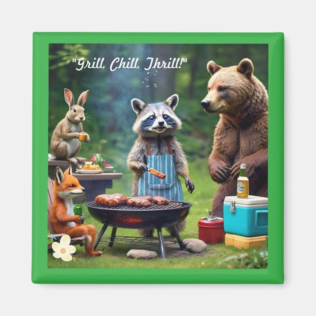 Aimant "Wild Friends BBQ Co." (Devant)