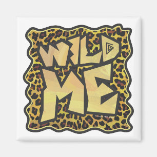 Aimant Wild Me Leopard Brown et jaune