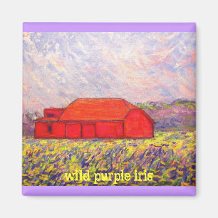 Aimant wild purple iris slogan