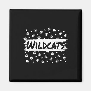 Aimant Wildcats Mascot Esprit École Retour À L'École Pied