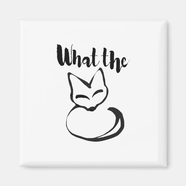 Aimant Wildly Punny — What the Fox? Minimalist Pun Art (Devant)