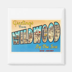 Aimant Wildwood by the Sea New Jersey NJ Carte Postale Vi