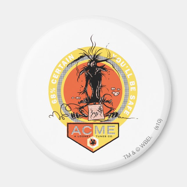 Aimant WILE E. COYOTE™ Acme - 68 % Certain que vous serez (Devant)