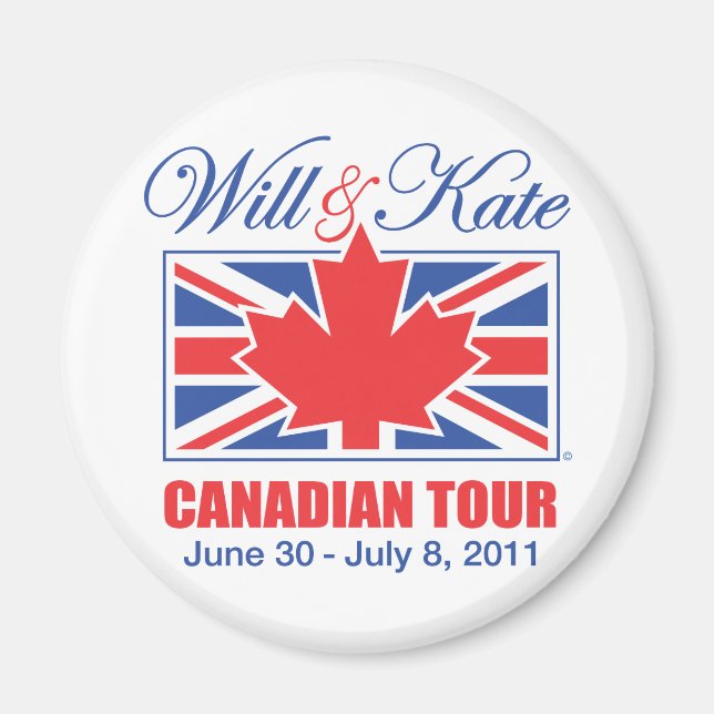 AIMANT WILL & KATE CANADIAN TOUR (Devant)