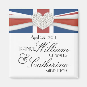 Aimant William et Kate - cadeau commémoratif de mariage