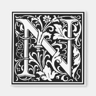 Aimant William Morris Alphabet "N"