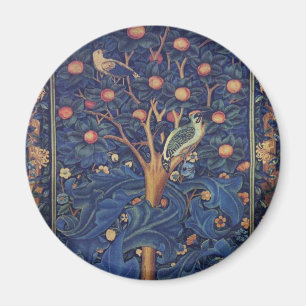 Aimant William Morris Bois de Pic Tapisserie Oiseaux Flor