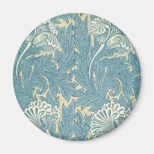 Aimant William Morris Classique Tulipe Bleu Floral