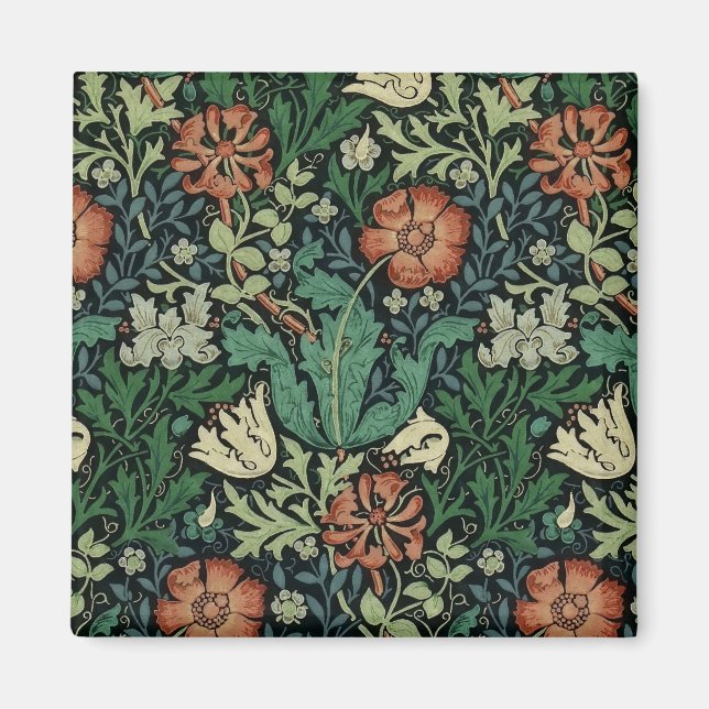 Aimant William Morris Compton Floral Art (Devant)