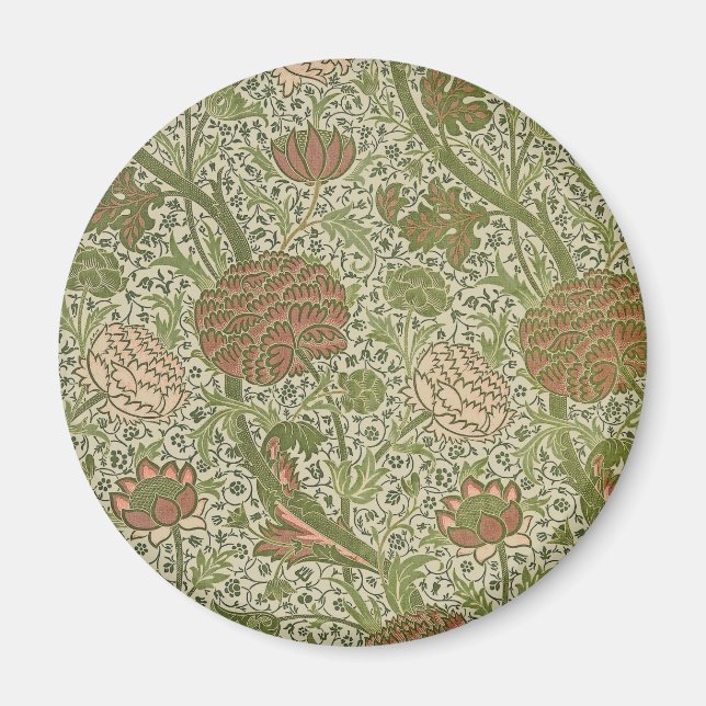 Aimant William Morris Cray Fleur de Sauge Floral Botaniqu (Devant)