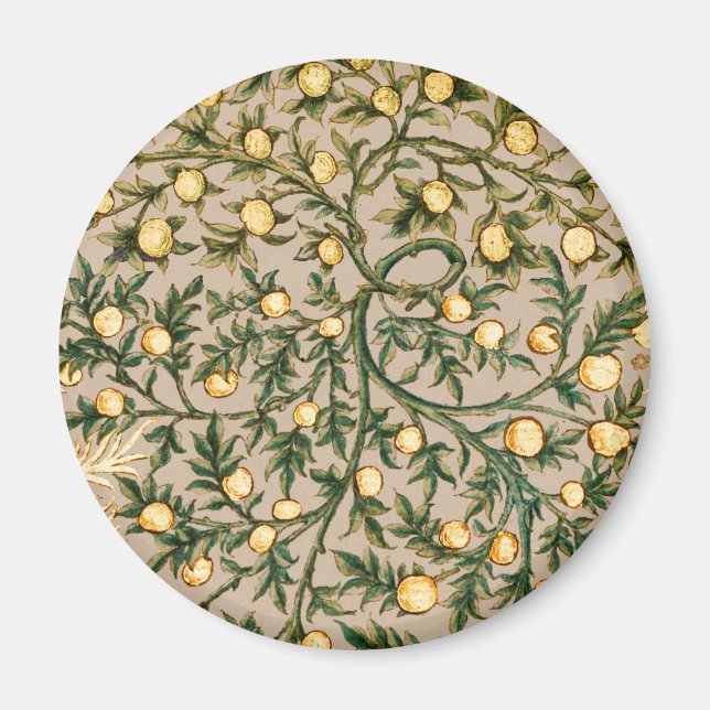 Aimant William Morris Floral Fruit Jardin Fleur Classique (Devant)