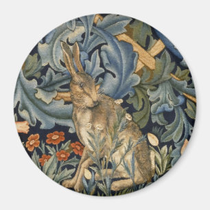 Aimant William Morris Forest Rabbit Floral Art