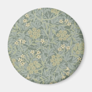 Aimant William Morris Jasmine Bleu Vert Art Botanique
