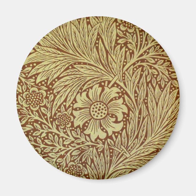 Aimant William Morris Marigold Motif de fleurs antiques (Devant)