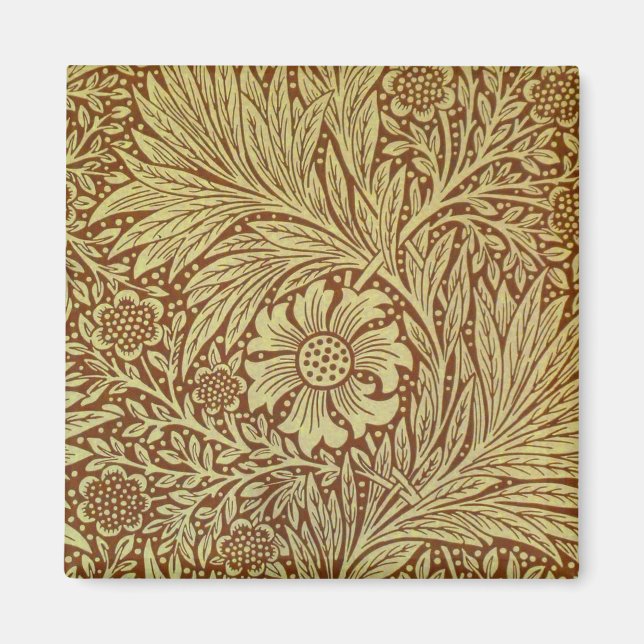 Aimant William Morris Marigold Motif de fleurs antiques (Devant)