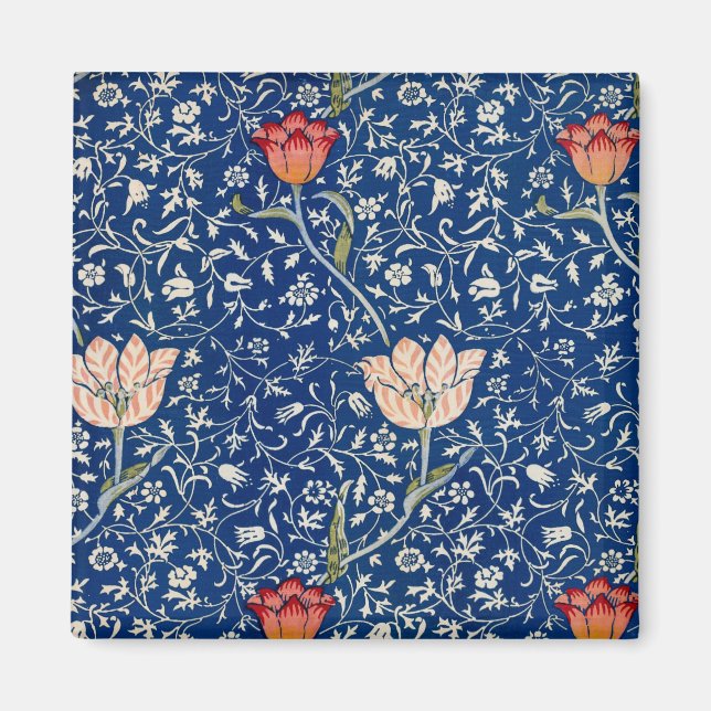 Aimant William Morris Medway Floral bleu (Devant)