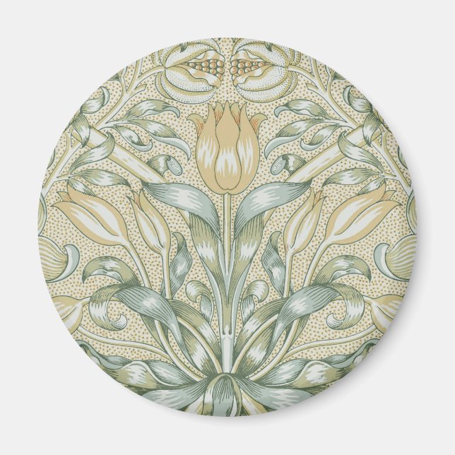 Aimant William Morris Motif Grenade Antique Lily (Devant)