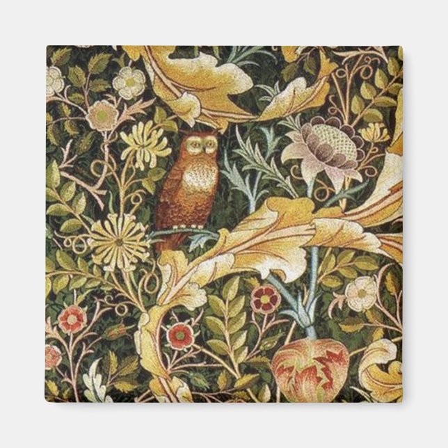 Aimant William Morris Owl et Acanthus (Devant)