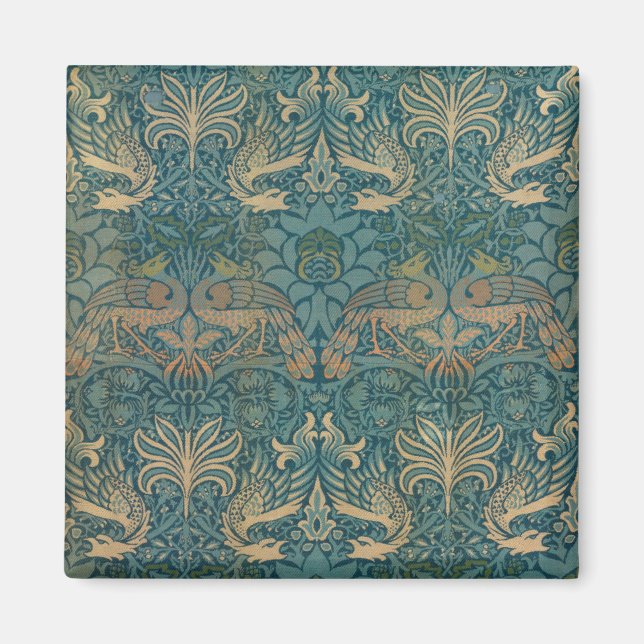 Aimant William Morris Peacock and Dragon Textile Design (Devant)