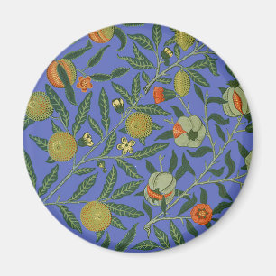 Aimant William Morris Pomegranate Bleu papier peint color