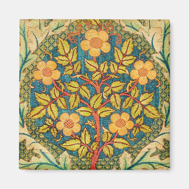 Aimant William Morris Rose Wreath : Arts et Métiers class (Devant)