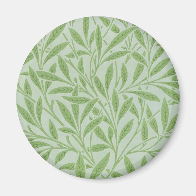 Aimant William Morris Saule Fleur Classique Vert (Devant)