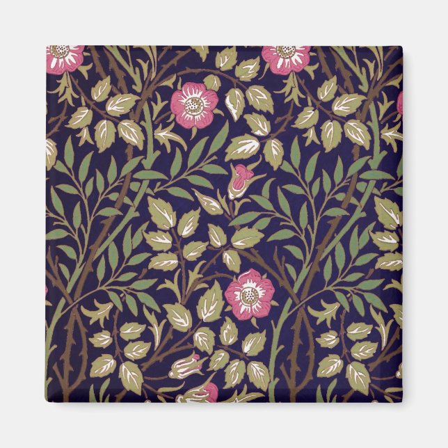 Aimant William Morris Sweet Briar Art Nouveau Floral (Devant)