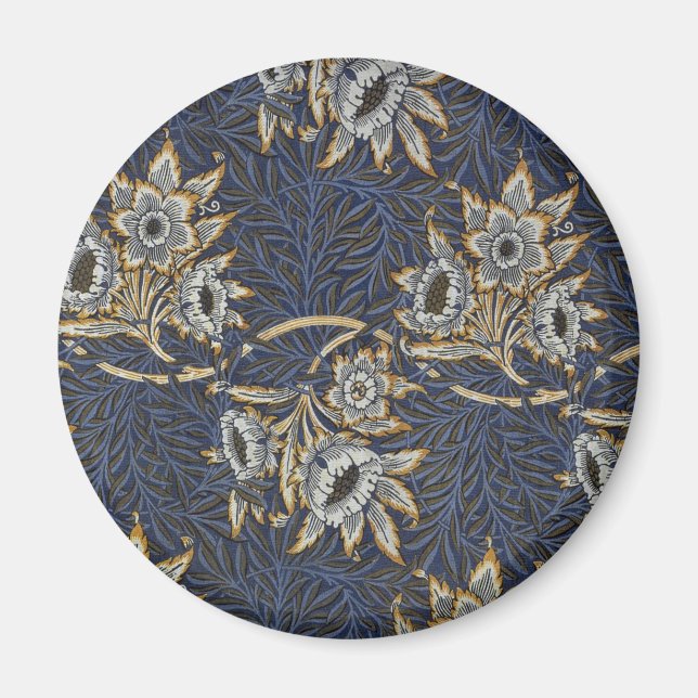 Aimant William Morris Tulip Willow Blue Motif (Devant)