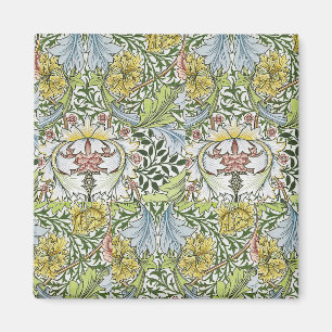 Aimant William Morris Vintage Floral rose Myrtle vert