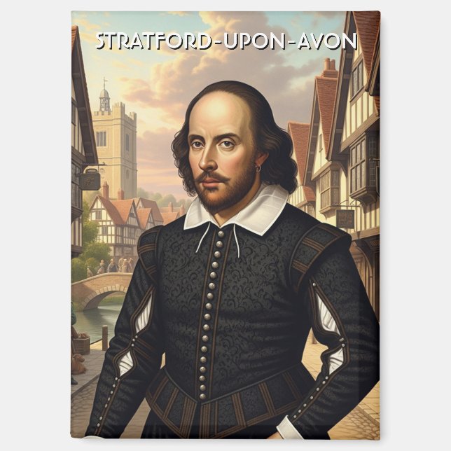 Aimant William Shakespeare à Stratford-Upon-Avon en Angle (Recto)