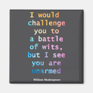 Aimant William Shakespeare Pastel Je vois que vous êtes d