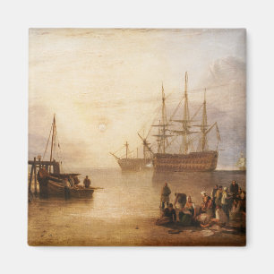 Aimant William Turner - Le soleil couchant à travers la v