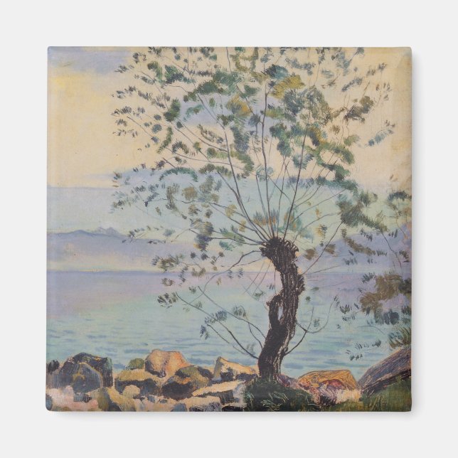 Aimant Willow Tree by the Lake (Paysage suisse) (Devant)