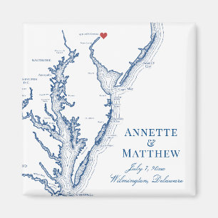 Aimant Wilmington Delaware Wedding Favor