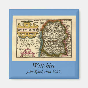 Aimant Wiltshire Comté Angleterre Ancien Atlas Carte