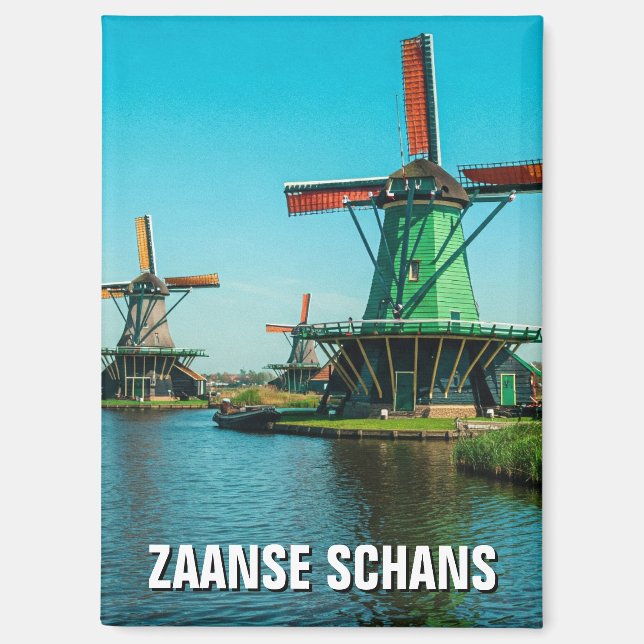 Aimant Windmills in Zaanse Schans Pays-Bas (Recto)