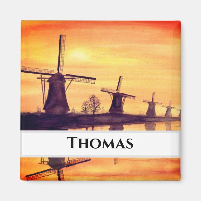 Aimant Windmills Sunset (Devant)