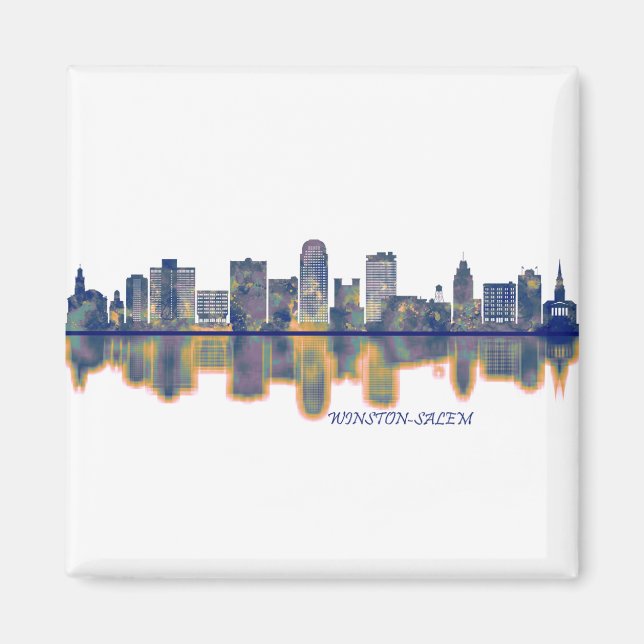 Aimant Winston-Salem Skyline (Devant)