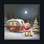Aimant Winter Labrador Caravan Christmas Adventure<br><div class="desc">Laissez-vous tenter par la magie d'une nuit d'hiver enneigée alors qu'une caravane glisse gracieusement à travers le paysage illuminé par la lune. La beauté sereine de la neige scintillante et l'éclat enchanteur de la lune créent une scène captivante, promettant une aventure de Noël inoubliable remplie de chaleur, de joie et...</div>