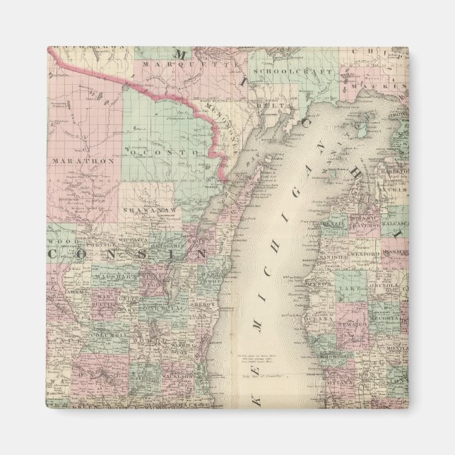 Aimant Wisconsin et Michigan (Devant)