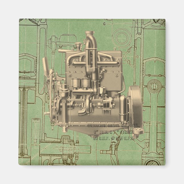 Aimant Wisconsin Moteur Milwaukee Wisconsin Moteur à gaz  (Devant)