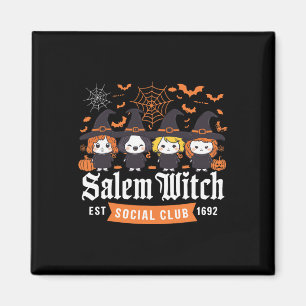 Aimant Witch Est 1692 Social Club Halloween Filles