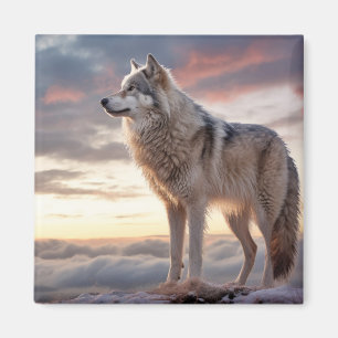 Aimant Wolf Animal Nature sauvage majestueuse