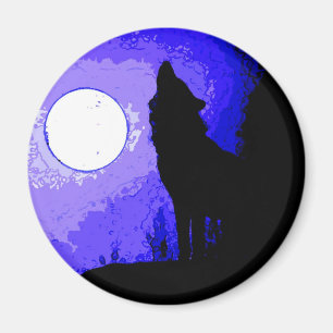 Aimant Wolf Howling à Moon