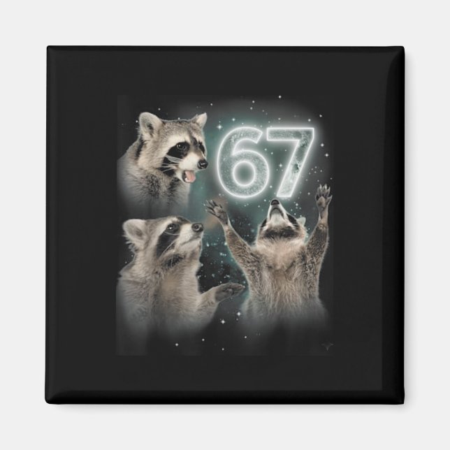 Aimant Wolf Howling At The Moon 67 6 7 Halloween 67 Wolf  (Devant)