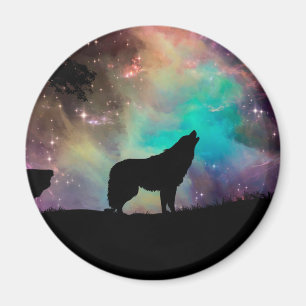 Aimant Wolf howling at the universe