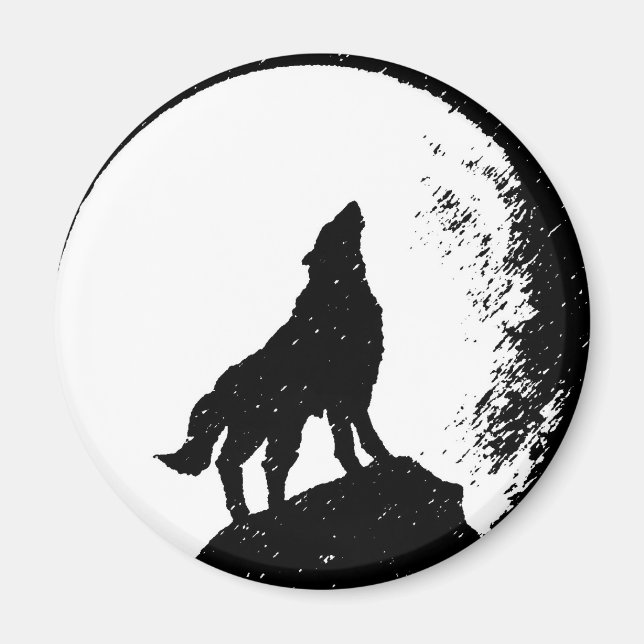 Aimant Wolf & Moon Silhoutte (Devant)