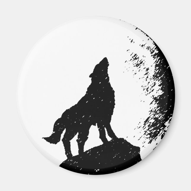 Aimant Wolf & Moon Silhoutte (Devant)