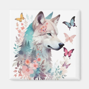 Aimant Wolf Vintage Animal Nature Environnement Décor Art