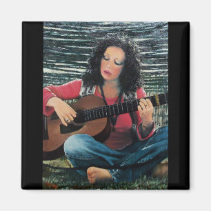 Aimant Woman Playing Music With Acoustic Guitar